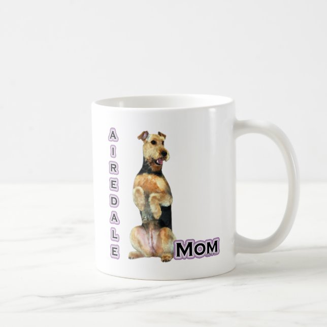 Caneca De Café Airedale Terrier Mãe 4 (Direita)
