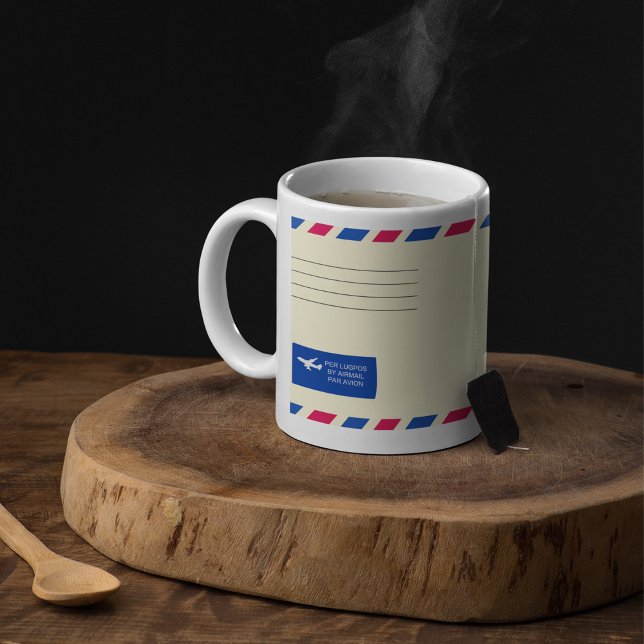 Caneca De Café Airmail Envelope Mug (Criador carregado)