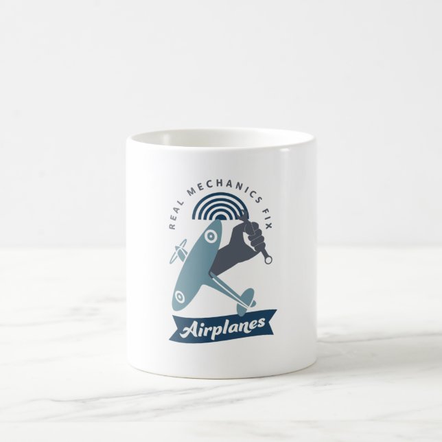 Caneca De Café Airplane Mechanic Aircraft Technician Fun (Centro)