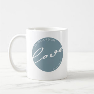 Caneca De Café Airy Pastel   Monograma Love Script Mug