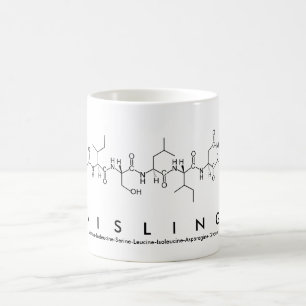 Caneca De Café Aisling peptide name mug