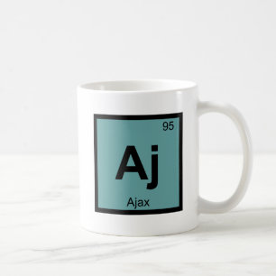Caneca De Café Aj - Ajax Química Grega Símbolo da Tabela Periódic