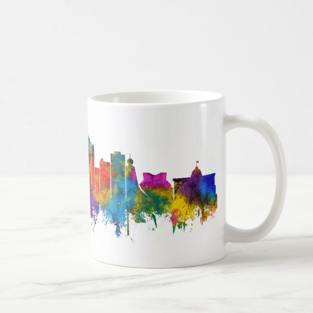 Caneca De Café Ajman UAE Skyline (Direita)