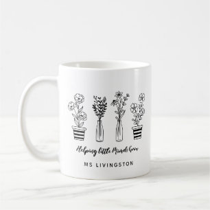 Caneca De Café Ajudando as Pequenas Mentes a Cultivar Professores