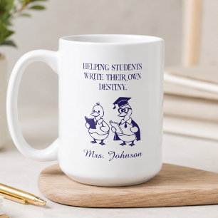 Caneca De Café Ajudando os Alunos a Escreverem seu Próprio Destin