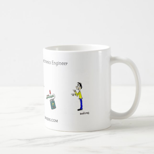 Caneca De Café Ajuste do objetivo de um engenheiro electrónico (Direita)