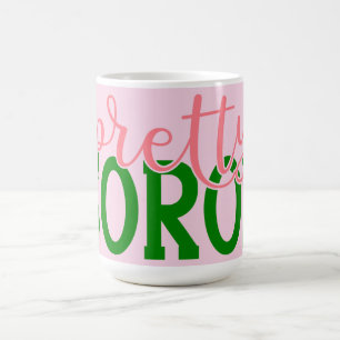 Caneca De Café AKA Sensor Bonito Rosa Inspirado e Verde 