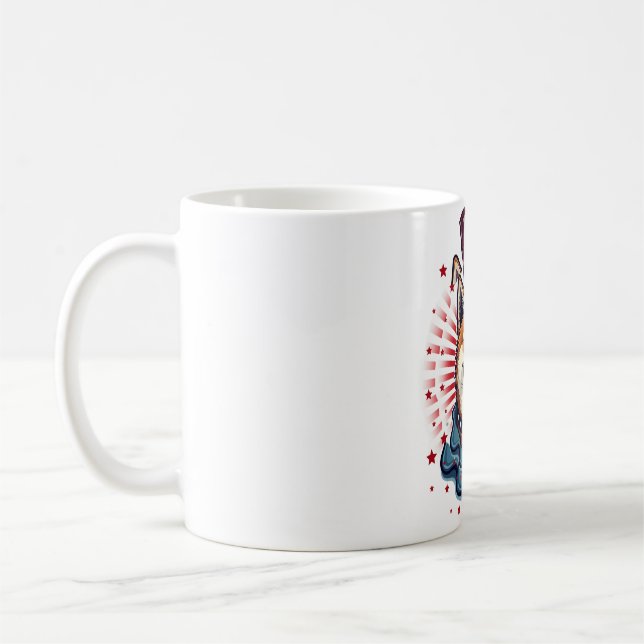 Caneca De Café Akita cão com independência (Esquerda)