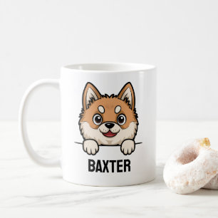 Caneca De Café Akita Inu Custom Dog Name Cute Pet Lover Gift