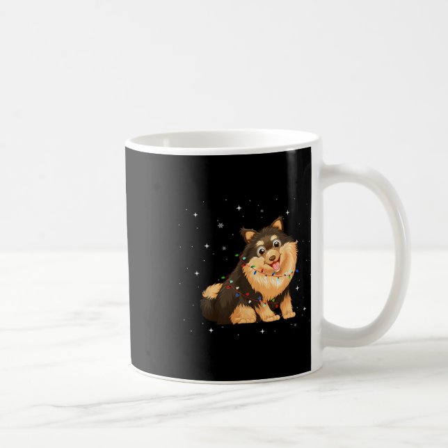 Caneca De Café Akita Inu Dog Xmas Papais noeis de Natal (Direita)