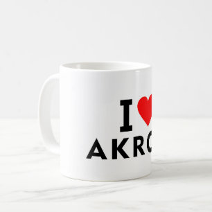 Caneca De Café Akron Estados Unidos América EUA cidade do amor co