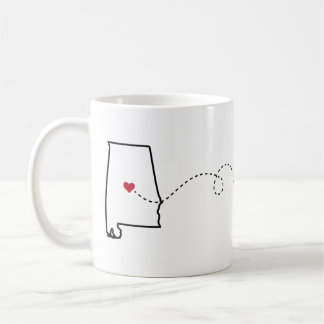 Caneca De Café Alabama até Pensilvânia - Heart2Heart Coffee Mug