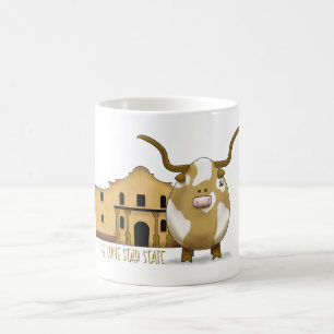 Caneca De Café Alamo E Longhorn Mug