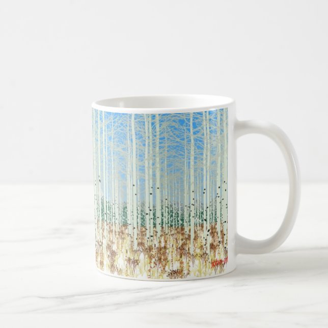 Caneca De Café álamos tremedores no inverno (Direita)