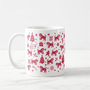 Caneca De Café Alapaha Blue Blood Buldogue Design de Natal