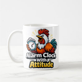 Caneca De Café Alarm clock with attitude, roaster quote.