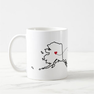 Caneca De Café Alasca a Nova York - Heart2Heart
