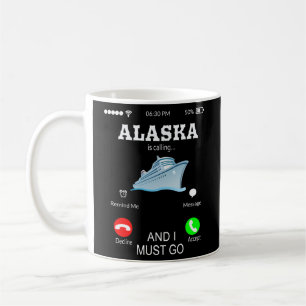 Caneca De Café Alasca Está Chamando Férias