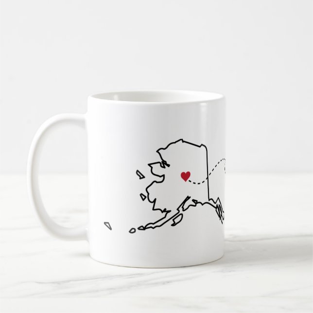 Caneca De Café Alaska a Tennessee - Heart2Heart (Esquerda)