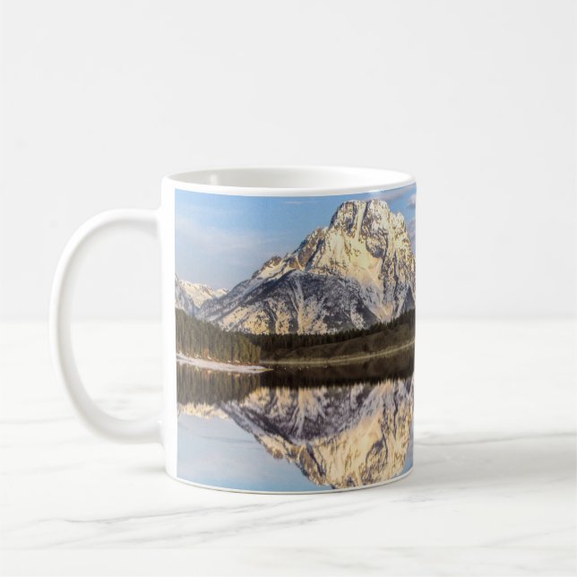 Caneca De Café Alaska Mountain Refletion Photo (Esquerda)