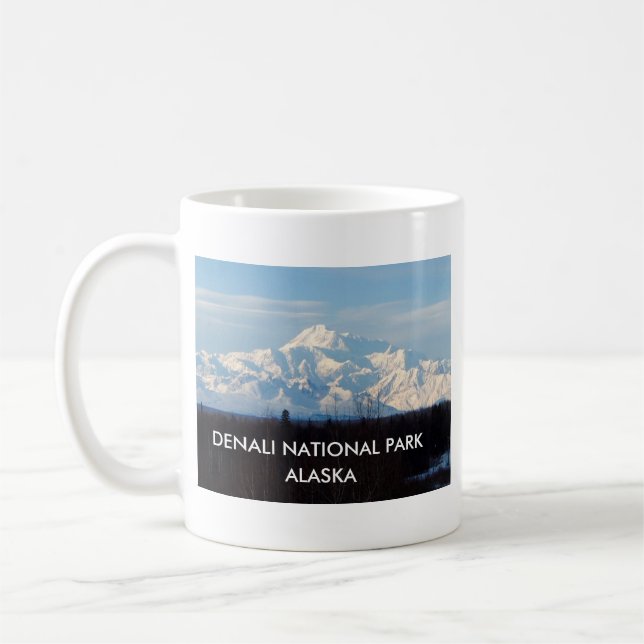 Caneca De Café Alaska, Mt Mckinley, Denali, Talkeetna, (Esquerda)