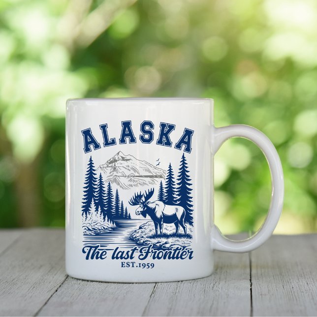 Caneca De Café Alaska Nature Escape with Moose (Criador carregado)