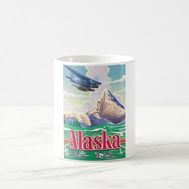 Caneca De Café Alaska USA viagens vintage. (Centro)