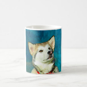 Caneca De Café Alaskan Malamute Dog Art