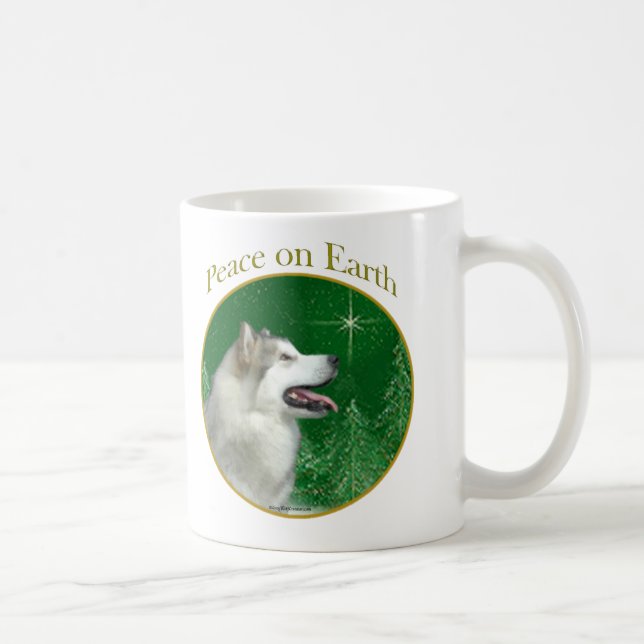 Caneca De Café Alaskan Malamute Peace (Direita)