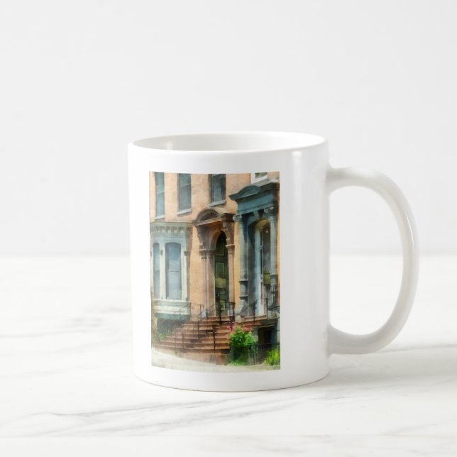 Caneca De Café Albany NY Brownstone (Direita)