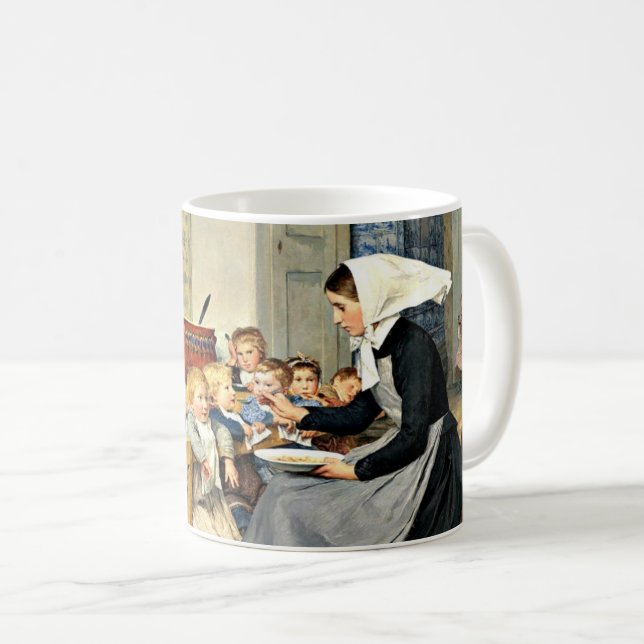 Caneca De Café Albert Anker - A Creche (Frente Esquerda)