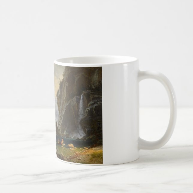 Caneca De Café Albert Bierstadt - Indianos Pescar Lança (Direita)