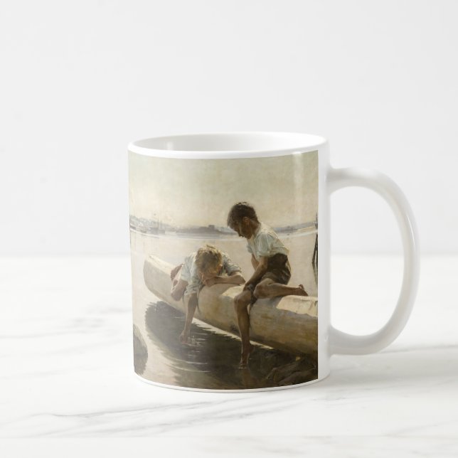 Caneca De Café Albert Edelsense - Dois meninos em um registro (Direita)