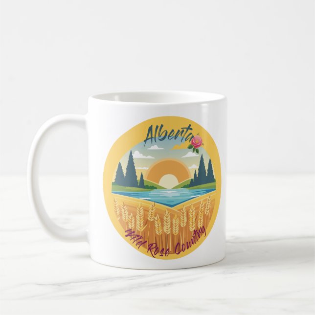 Caneca De Café Alberta: País Rosa selvagem (Esquerda)
