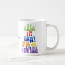 Caneca De Café Albin 25 Alfabeto Fonético