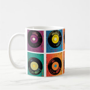 Caneca De Café Álbum de registro de vinilo dos anos 60 e 70