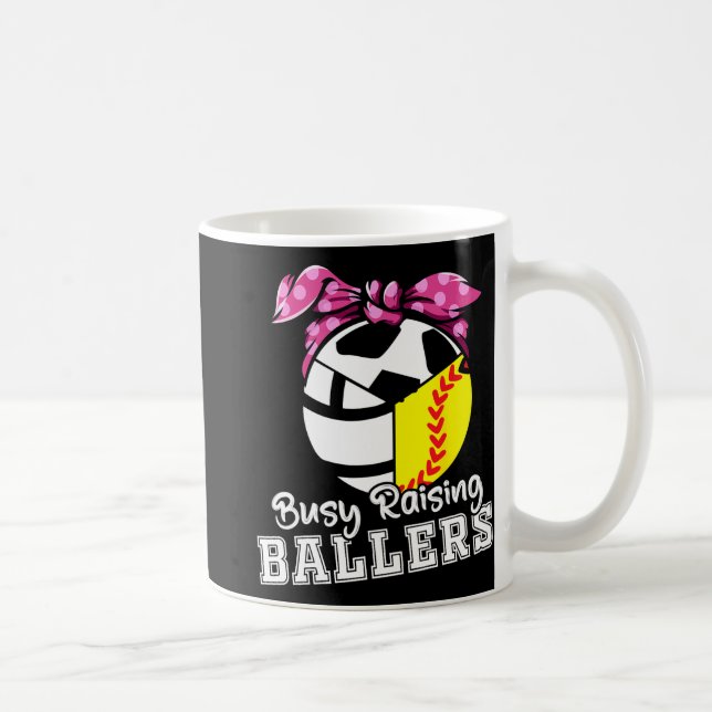 Caneca De Café Alcatrões - Futebol engraçado de voleibol de softb (Direita)