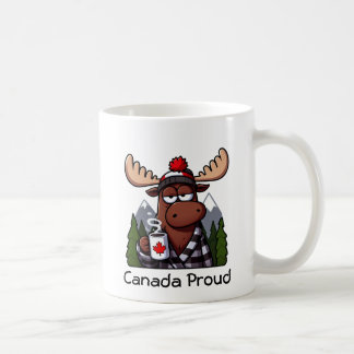 Caneca De Café Alce Canadense Engraçado Café Xadrez de Búfalo