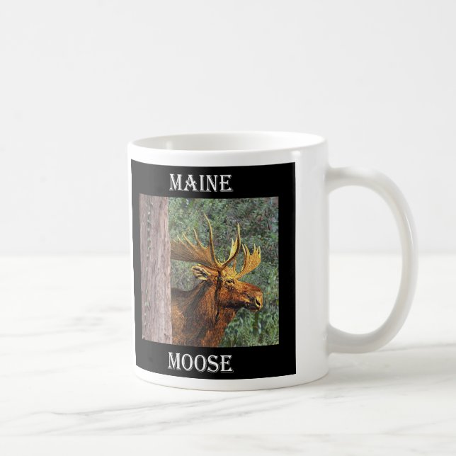 Caneca De Café Alces de Maine (Direita)