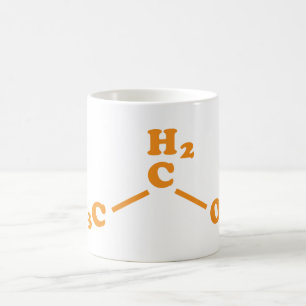 Caneca De Café Álcool Etanol Fórmula Química Molecular