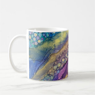 Caneca De Café Alcoólicas de pontos coloridos com Abstrato de á