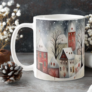 Caneca De Café Aldeia de Natal Whimsic