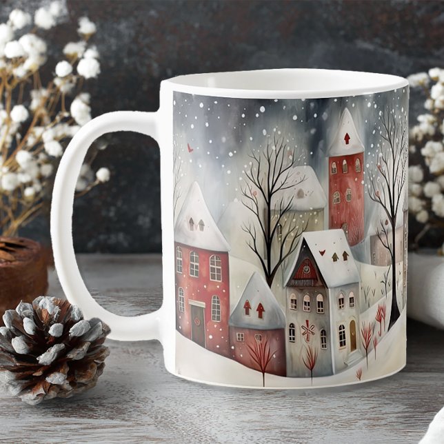 Caneca De Café Aldeia de Natal Whimsic (Winter Wonderland Coffee Mug)