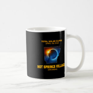 Caneca De Café Aldeia Quente do Arkansas 2024 Total Solar Ecli