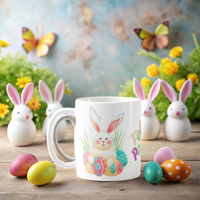 Caneca De Café Alegre Conejito de Pascua (Criador carregado)