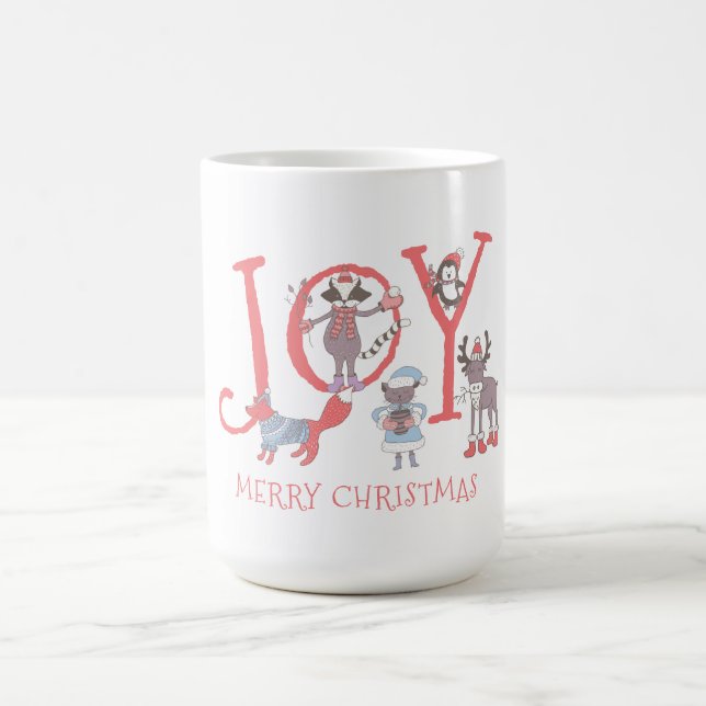 Caneca De Café Alegre Natal Feliz Animais de Inverno (Centro)