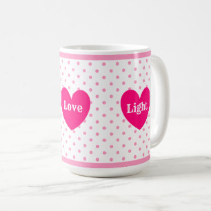 Caneca De Café Alegria Amor Luz Coração