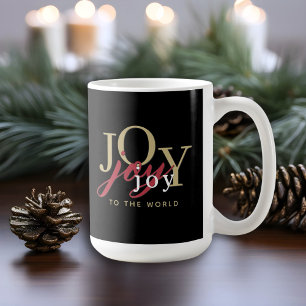 Caneca De Café Alegria ao Café Festivo Mundial de Natal