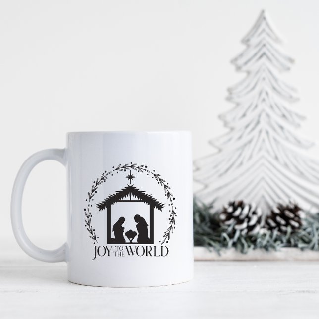 Caneca De Café Alegria ao Natal Mundial (Joy to the World Nativity Mug)