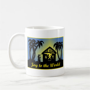 Caneca De Café Alegria da silhueta da natividade ao mundo